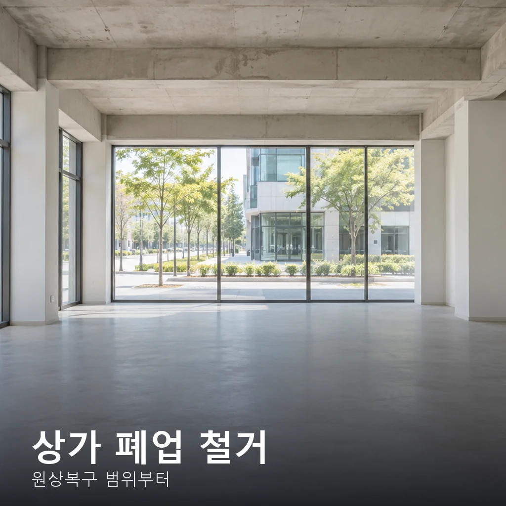 상가 폐업 철거 비용과 원상복구 범위
