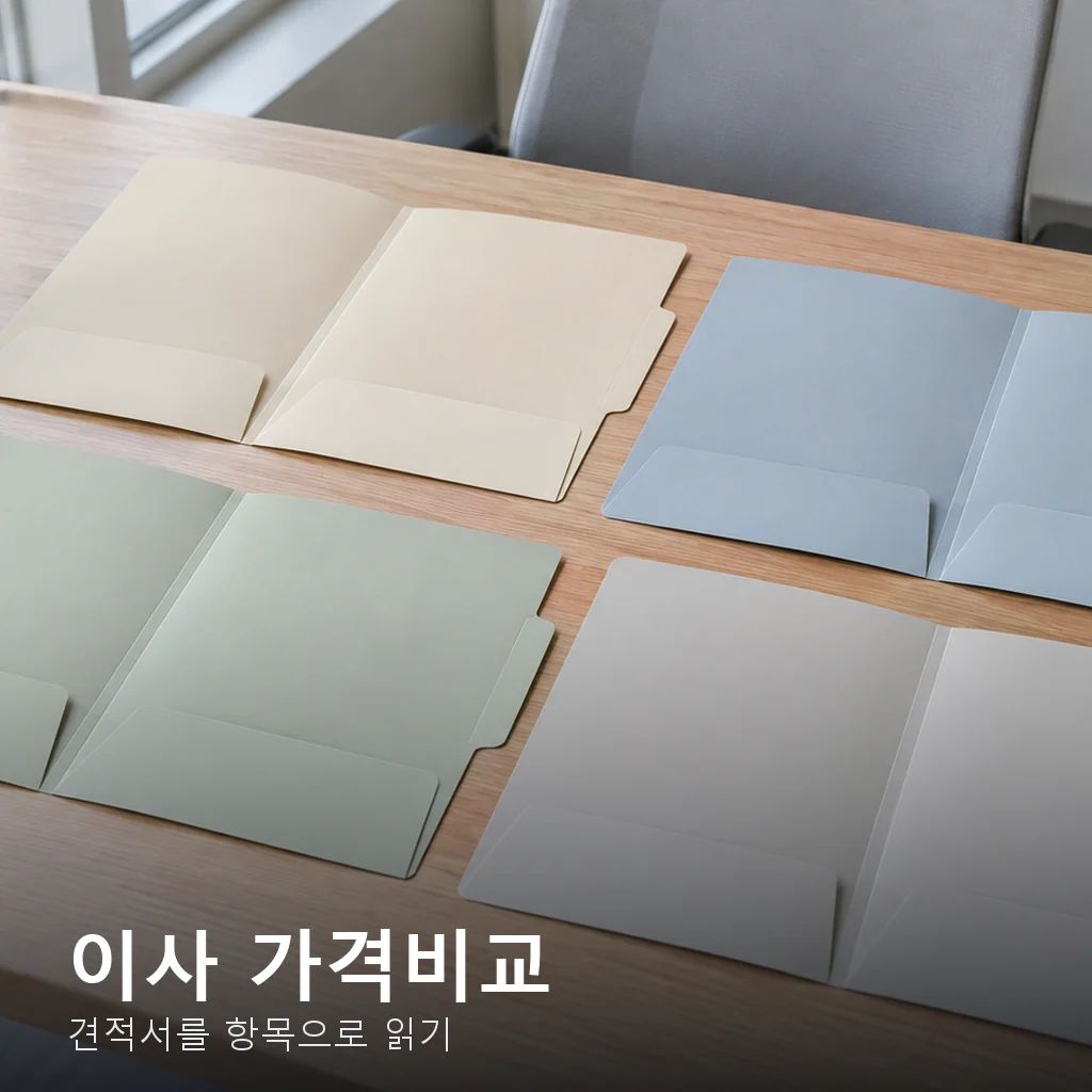 이사 가격비교, 견적서 보는 법